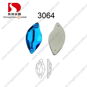 China Wholesale Flat Back Nähen auf facettierten Crystal Stone für Bekleidungszubehör